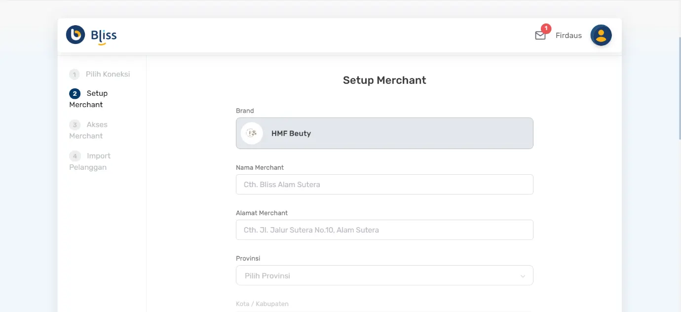 membuat merchant dengan Accurate